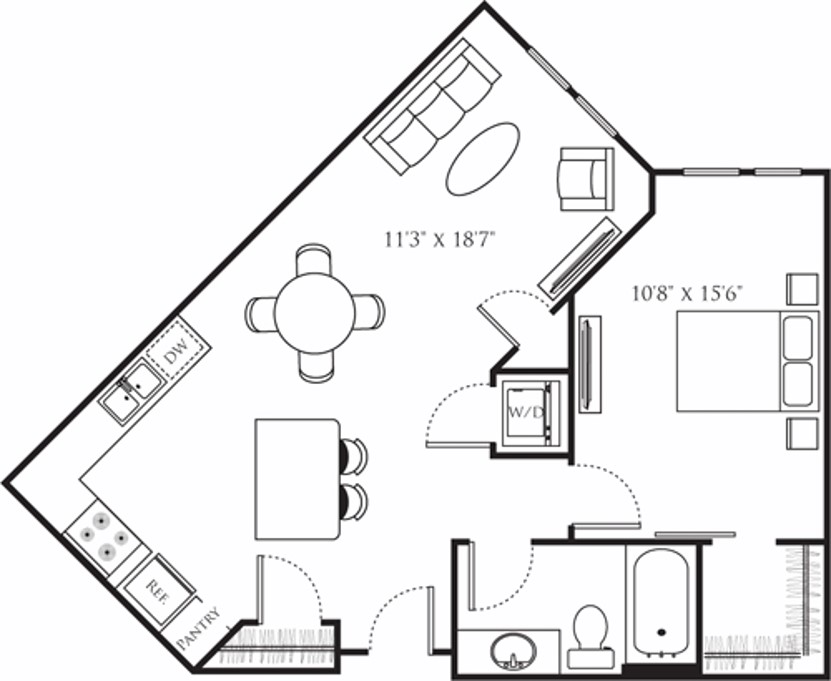 Floor plan layout diagram for A15
